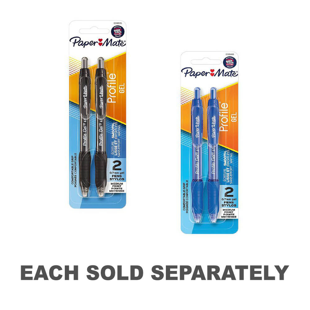 Paper Mate Profile Gel Retractable Pen 0.7mm (2pk)