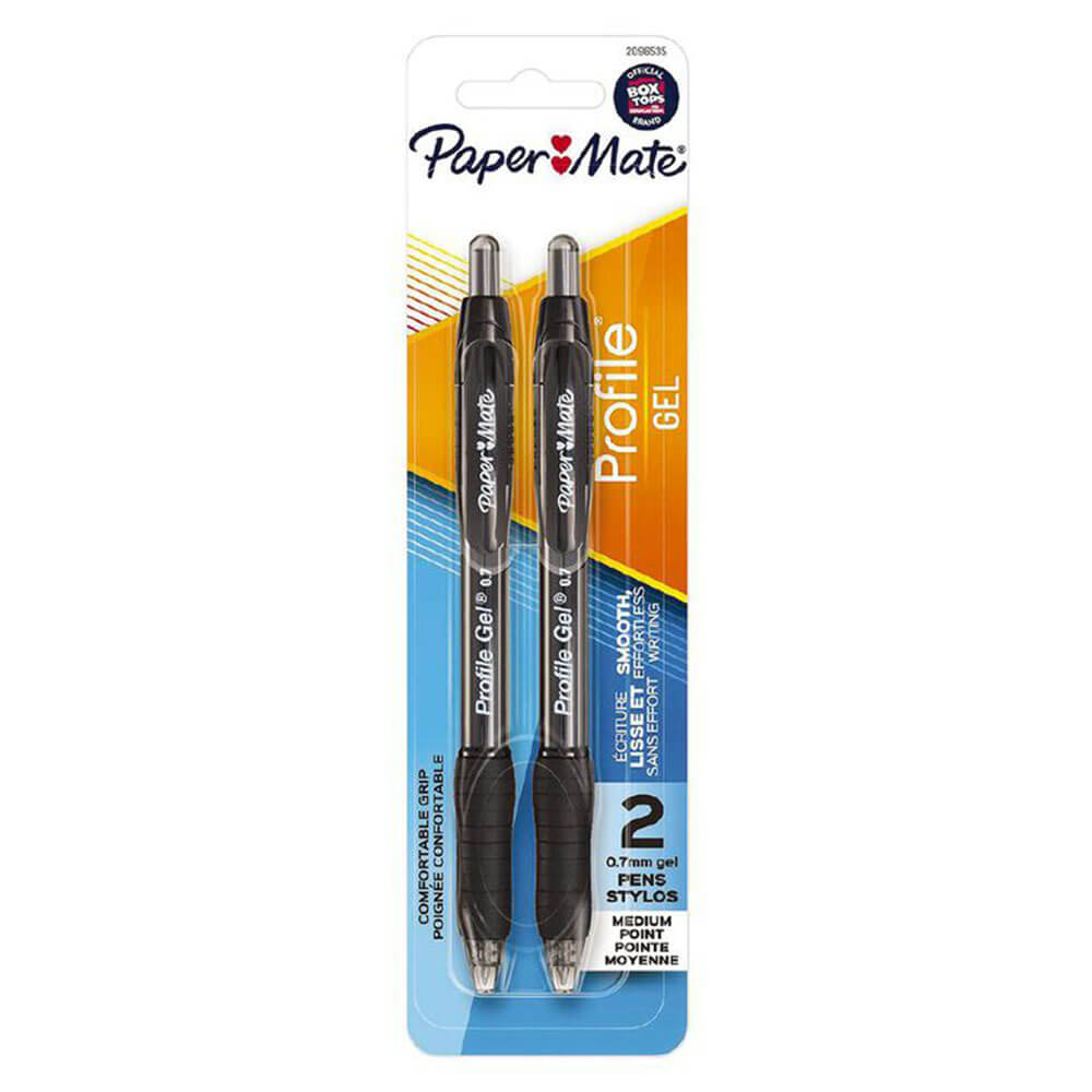 Papier Profile Profile Gel Rétractable Pen 0,7 mm (2pk)