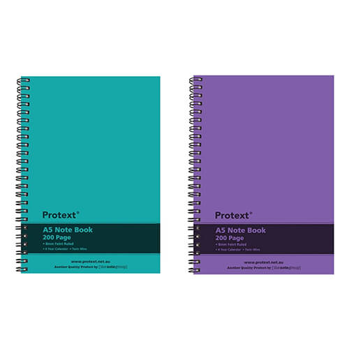 Protext Twin Wire Notebook 200 Pages (A5)