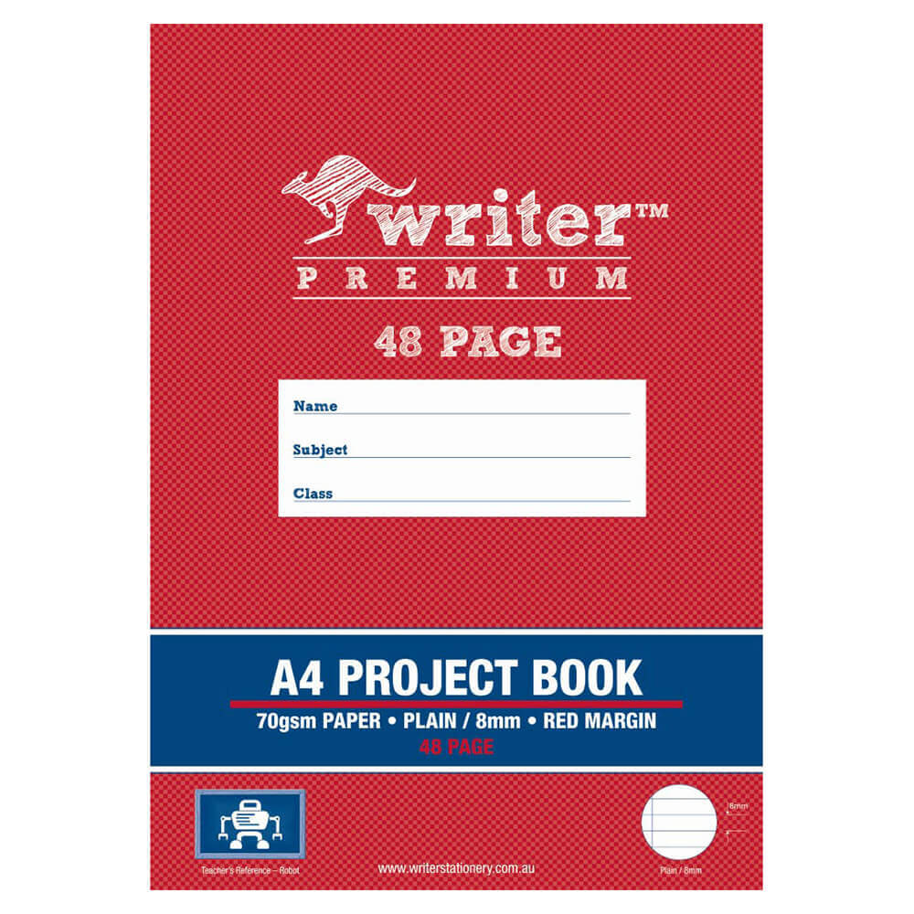 Livro de projetos Premium Plain & governou o Writer Premium 8mm A4