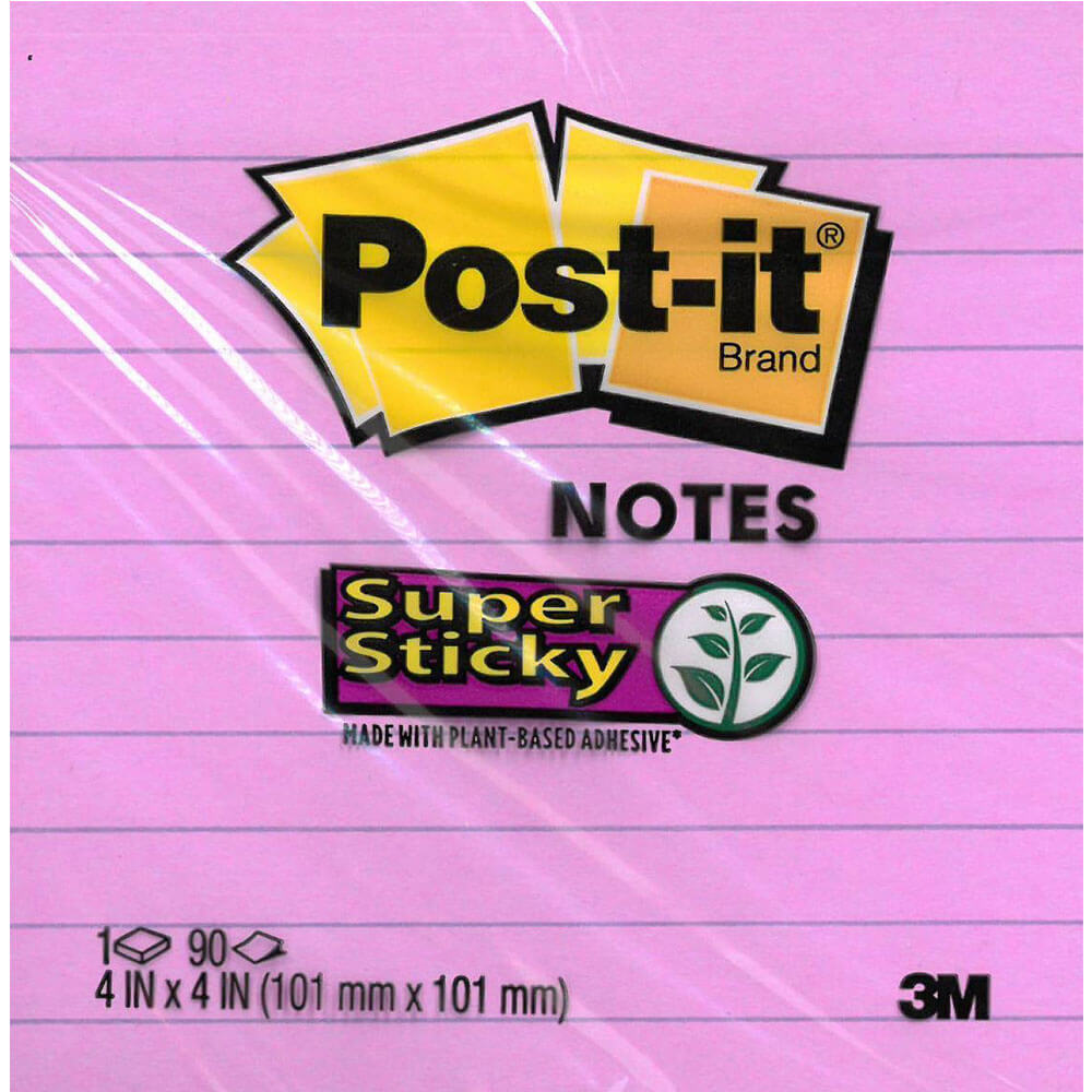 Notes bordées de post-it super collantes (90 feuilles)