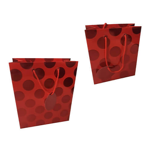 Ozcorp Foil Dot Gift Bag (Red)