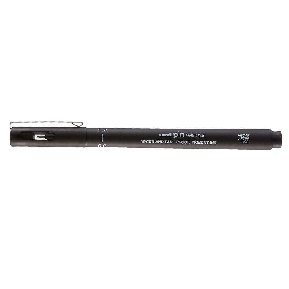 Uni pin Fine Line Drawing Pen 12pcs (negro)