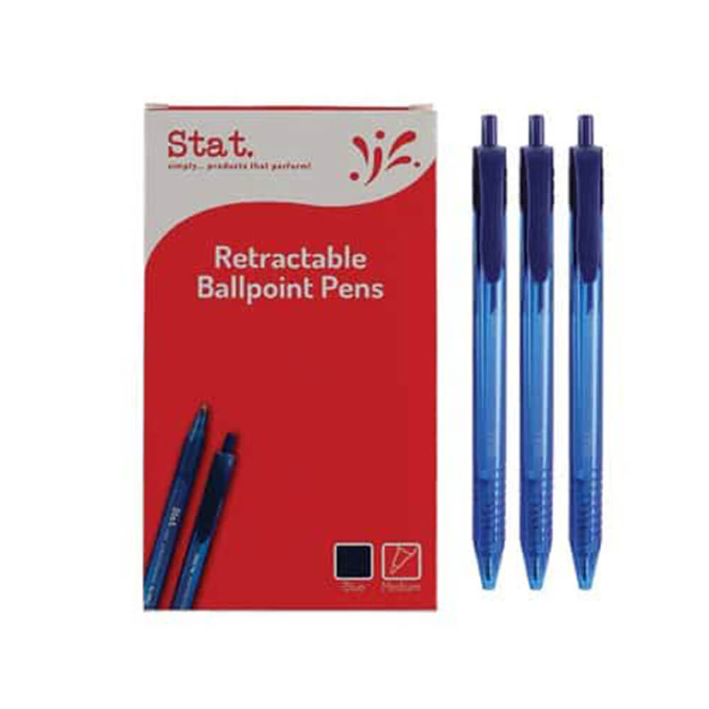 Stat rétractable Medium Ballpoint Pen 1mm (boîte de 12)