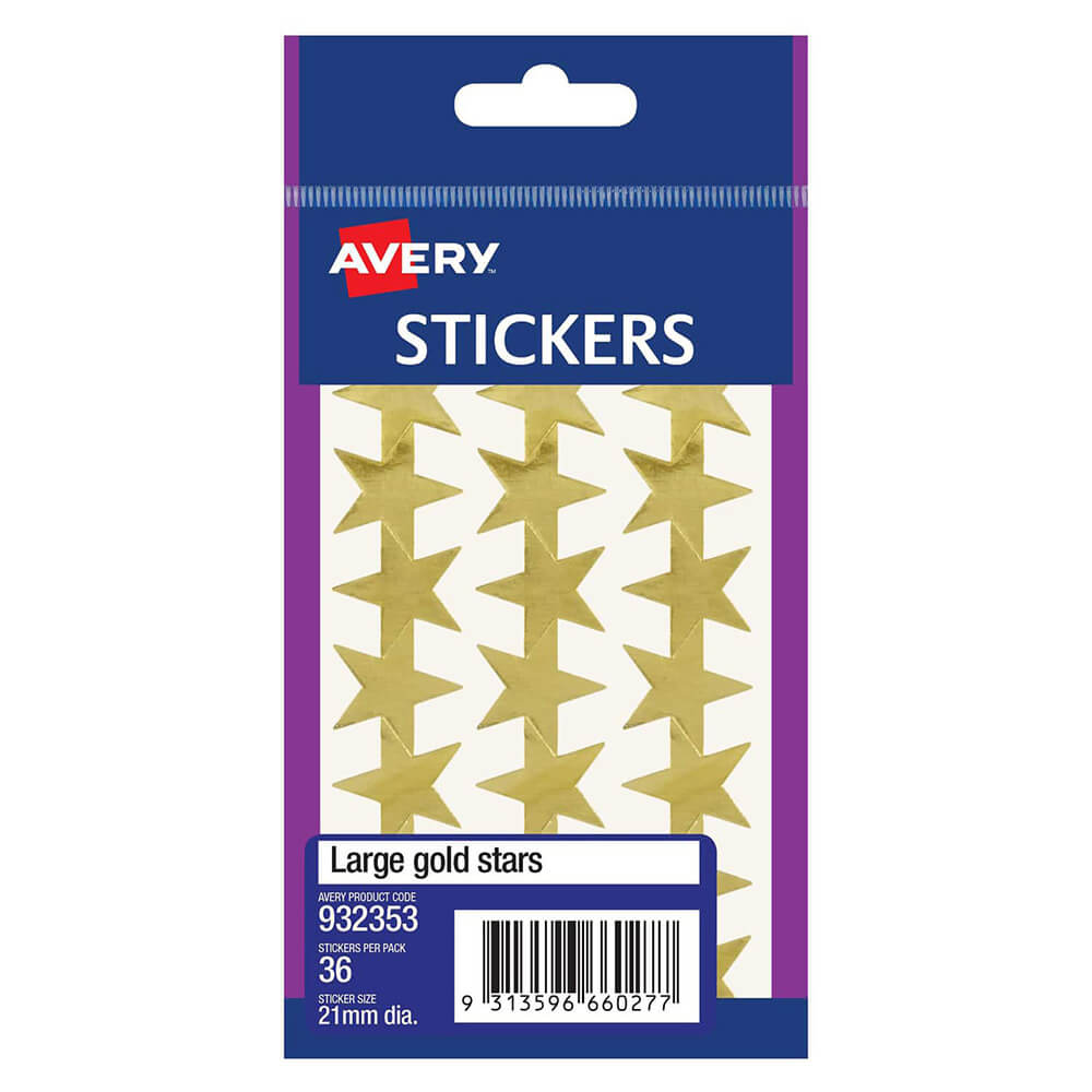 Avery F/P Gold Stars Label (10er-Pack)