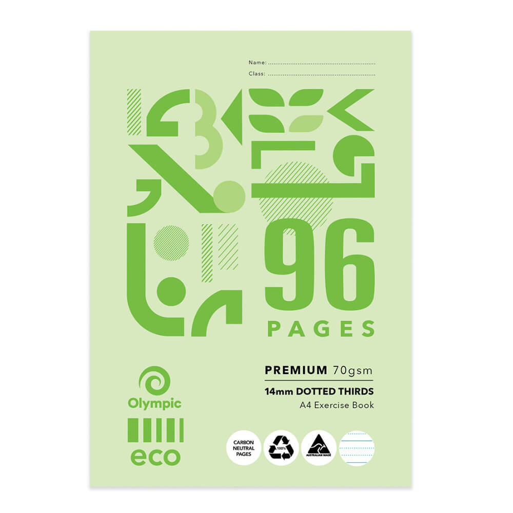 A4 Eco-gerecycled gestippelde derden Oefeningsboek 10pk