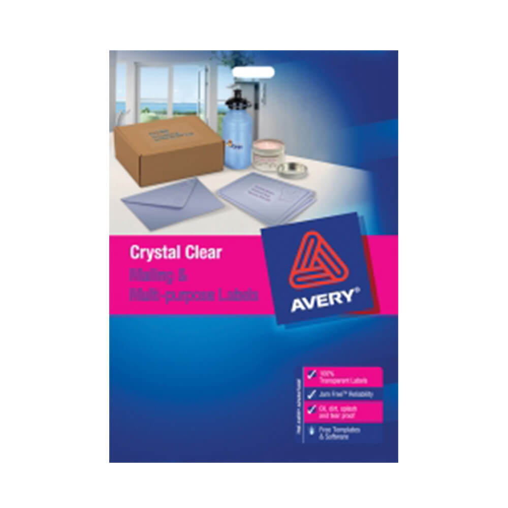 Etichetta laser Avery Clear (confezione di 25)