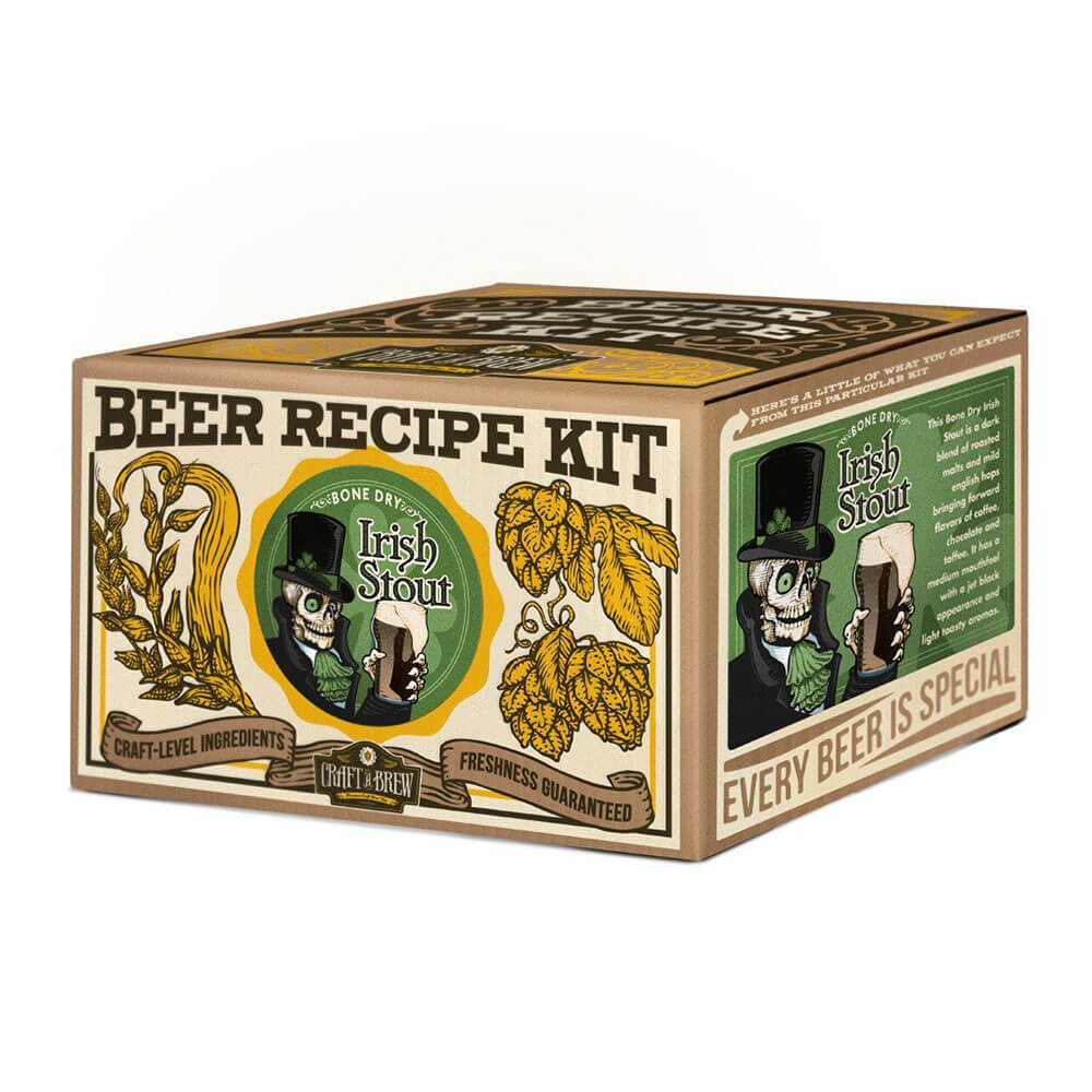 Håndværk en bryggeri tørt irsk Stout Brewing Kit