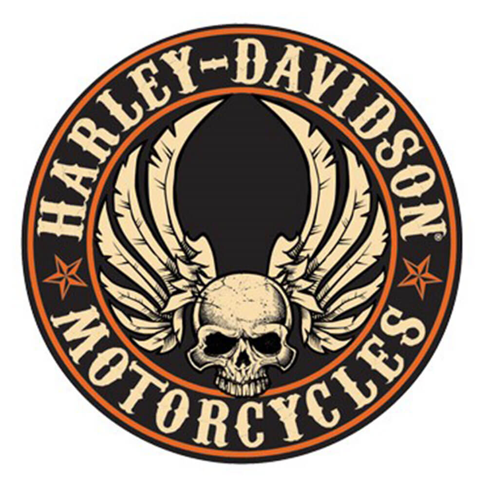 Harley Davidson troquelado de lata en relieve